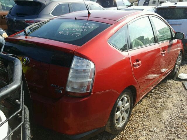 JTDKB20U797839634 - 2009 TOYOTA PRIUS RED photo 4