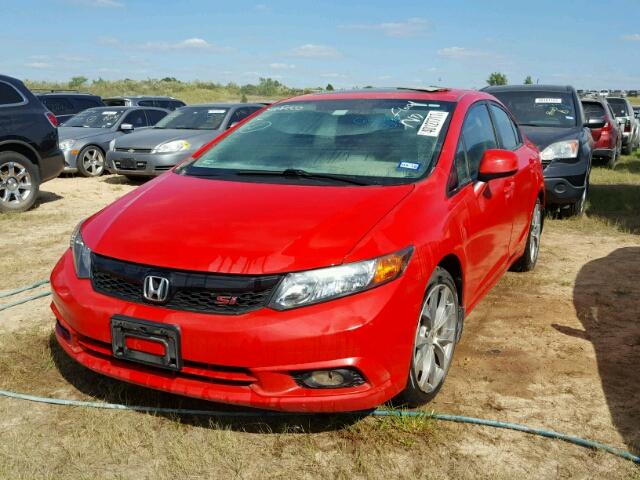 2HGFB6E56CH702417 - 2012 HONDA CIVIC SI RED photo 2