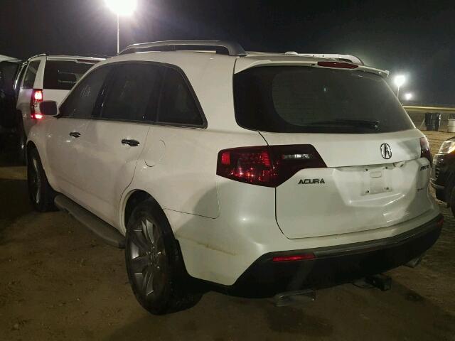 2HNYD2H60CH548490 - 2012 ACURA MDX WHITE photo 3