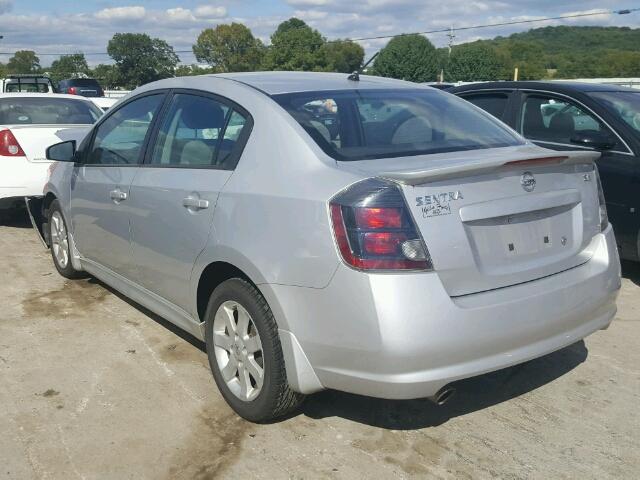 3N1AB6AP1CL740549 - 2012 NISSAN SENTRA 2.0 SILVER photo 3