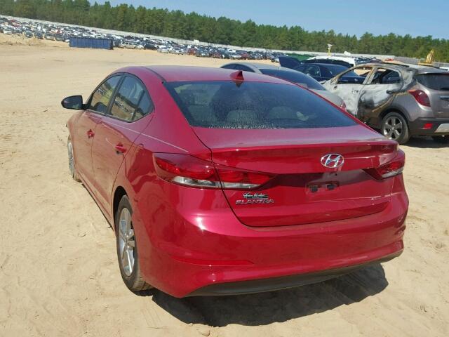 KMHD84LF4HU401388 - 2017 HYUNDAI ELANTRA RED photo 3