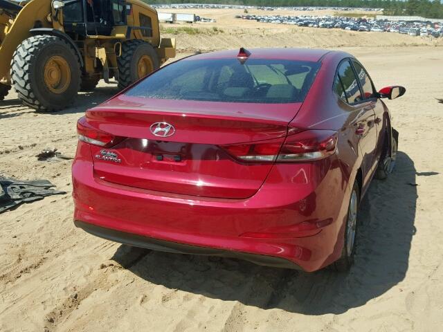 KMHD84LF4HU401388 - 2017 HYUNDAI ELANTRA RED photo 4