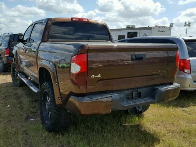 5TFAW5F14FX482794 - 2015 TOYOTA TUNDRA CRE BROWN photo 3