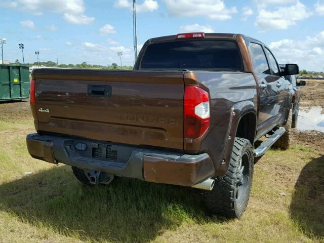 5TFAW5F14FX482794 - 2015 TOYOTA TUNDRA CRE BROWN photo 4