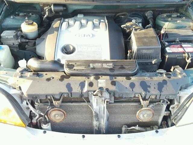 KNDUP131436450369 - 2003 KIA SEDONA EX GREEN photo 7