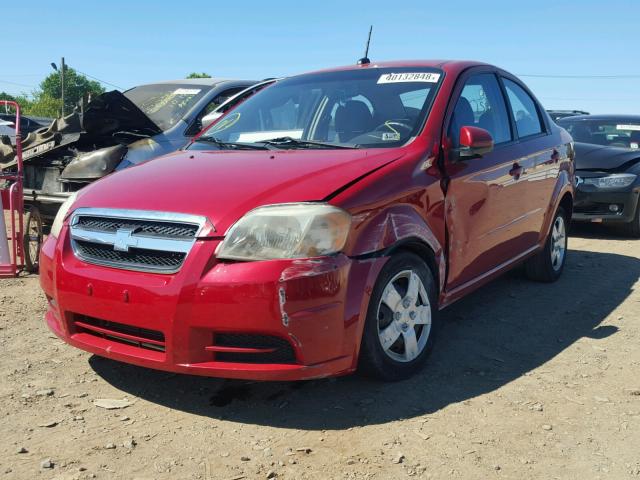 KL1TD5DE9BB186964 - 2011 CHEVROLET AVEO LS RED photo 2