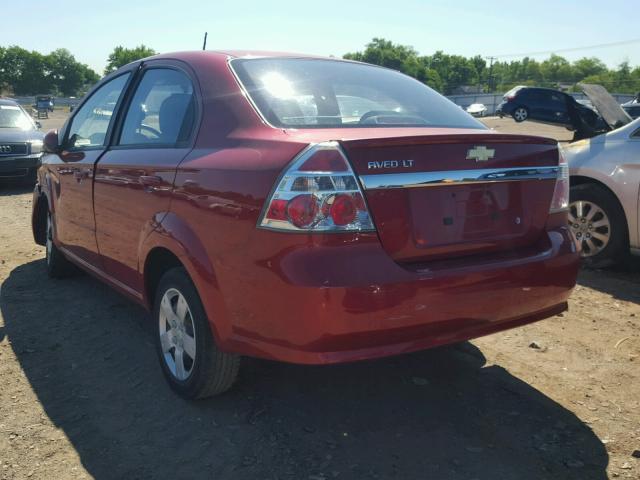 KL1TD5DE9BB186964 - 2011 CHEVROLET AVEO LS RED photo 3