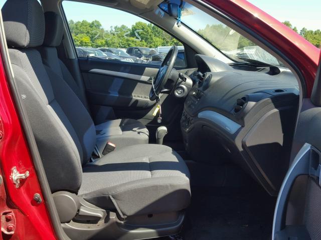 KL1TD5DE9BB186964 - 2011 CHEVROLET AVEO LS RED photo 5