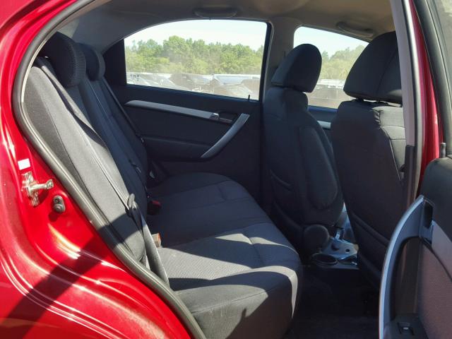 KL1TD5DE9BB186964 - 2011 CHEVROLET AVEO LS RED photo 6