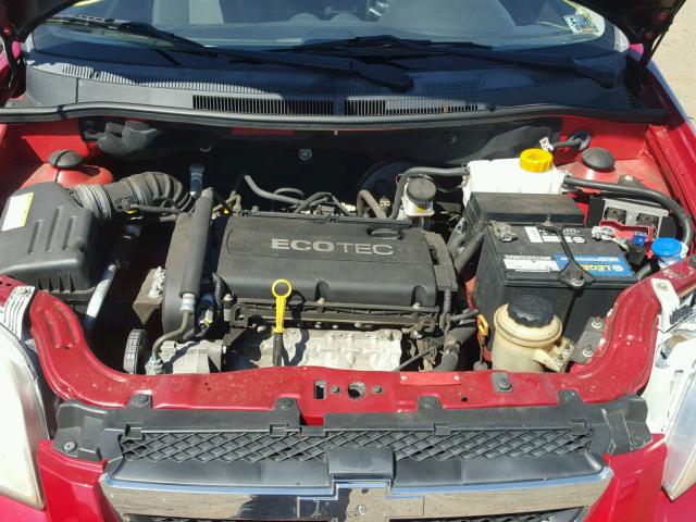KL1TD5DE9BB186964 - 2011 CHEVROLET AVEO LS RED photo 7