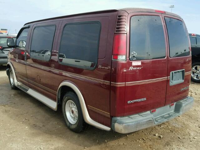 1GBFG15R721147906 - 2002 CHEVROLET EXPRESS G1 BURGUNDY photo 3