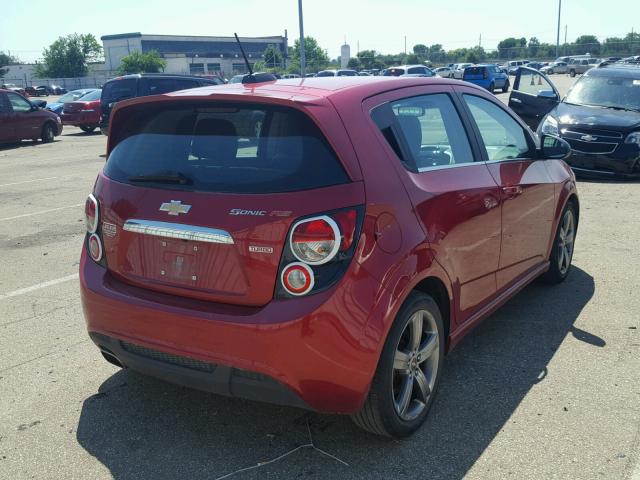 1G1JG6SB0F4176929 - 2015 CHEVROLET SONIC RS RED photo 4