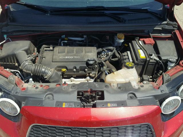 1G1JG6SB0F4176929 - 2015 CHEVROLET SONIC RS RED photo 7