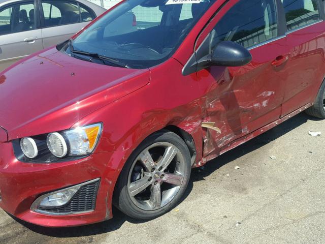 1G1JG6SB0F4176929 - 2015 CHEVROLET SONIC RS RED photo 9