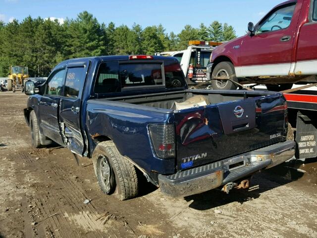 1N6AA07B26N509136 - 2006 NISSAN TITAN XE BLUE photo 3