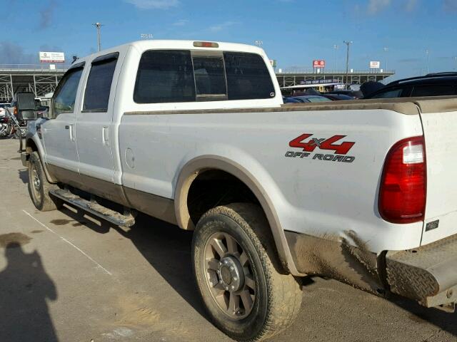 1FTWW31R98ED39751 - 2008 FORD F350 SRW S WHITE photo 3