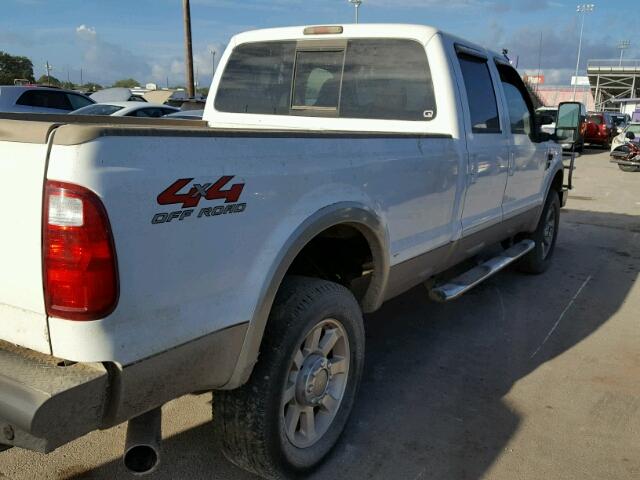 1FTWW31R98ED39751 - 2008 FORD F350 SRW S WHITE photo 4