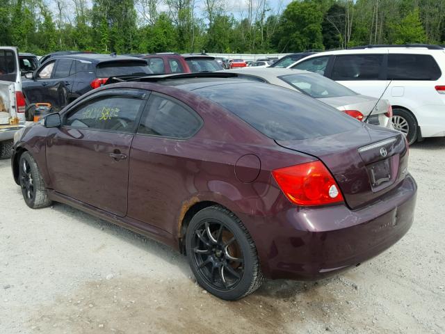 JTKDE177760125624 - 2006 TOYOTA SCION TC 栗色 照片 3