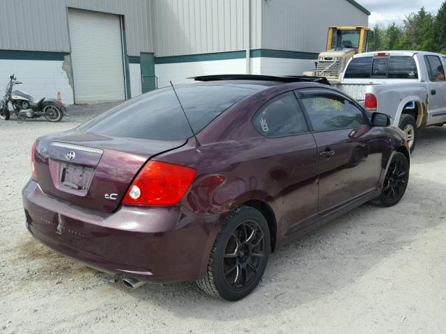 JTKDE177760125624 - 2006 TOYOTA SCION TC 栗色 照片 4