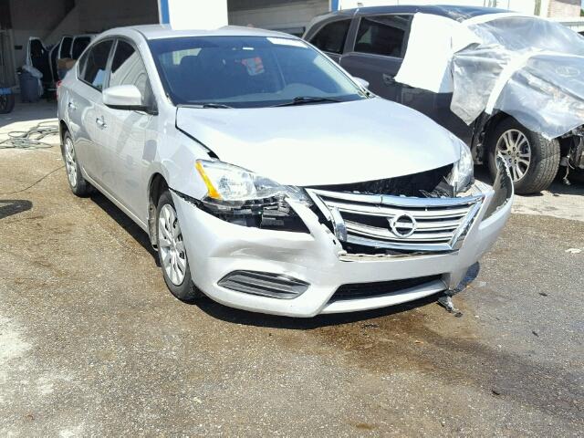 1N4AB7APXDN908666 - 2013 NISSAN SENTRA S SILVER photo 1