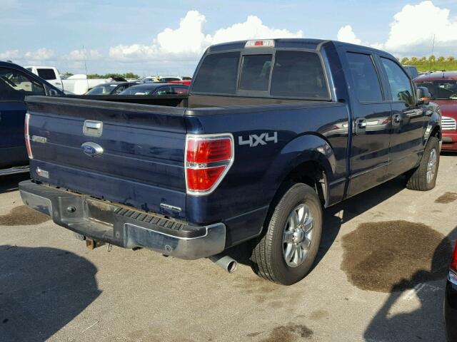 1FTFW1EF6DKD52912 - 2013 FORD F150 SUPER BLUE photo 4