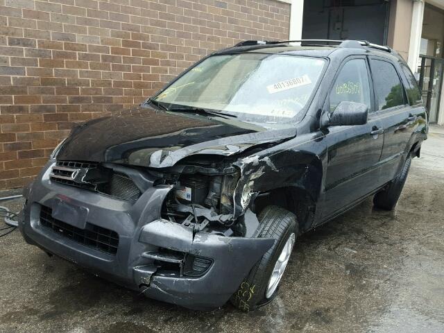 KNDJF724387506002 - 2008 KIA SPORTAGE L BLACK photo 2