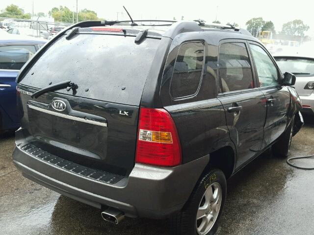 KNDJF724387506002 - 2008 KIA SPORTAGE L BLACK photo 4