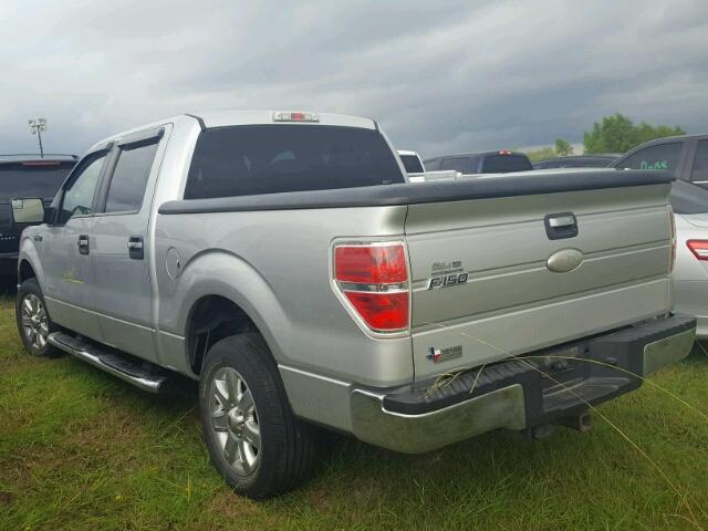 1FTFW1CT9CFA42382 - 2012 FORD F150 SILVER photo 3