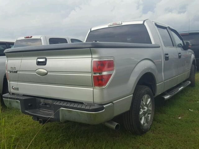 1FTFW1CT9CFA42382 - 2012 FORD F150 SILVER photo 4