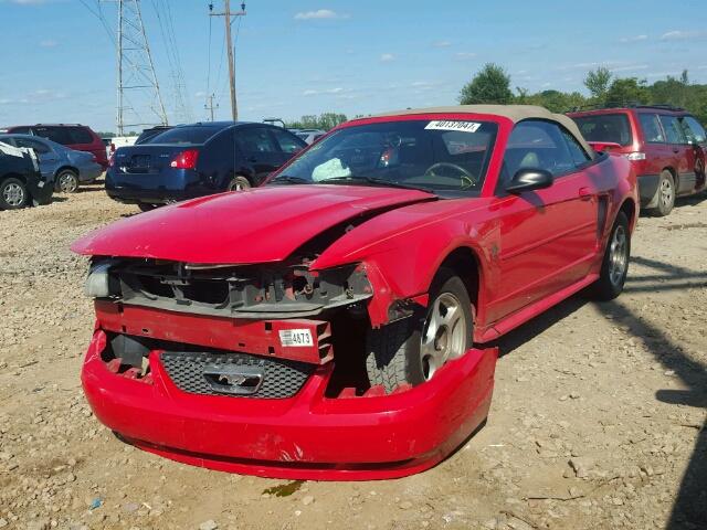 1FAFP44674F220160 - 2004 FORD MUSTANG RED photo 2