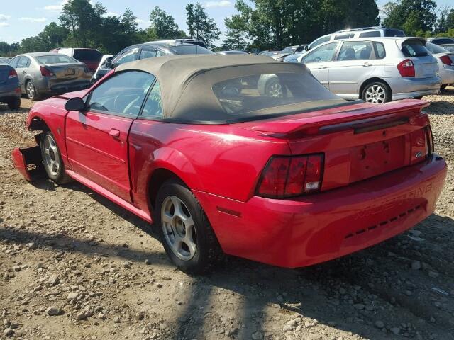 1FAFP44674F220160 - 2004 FORD MUSTANG RED photo 3