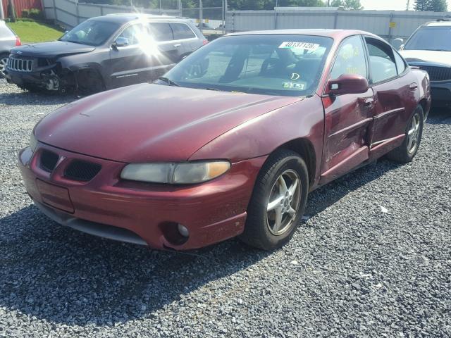 1G2WP52K21F181316 - 2001 PONTIAC GRAND PRIX MAROON photo 2
