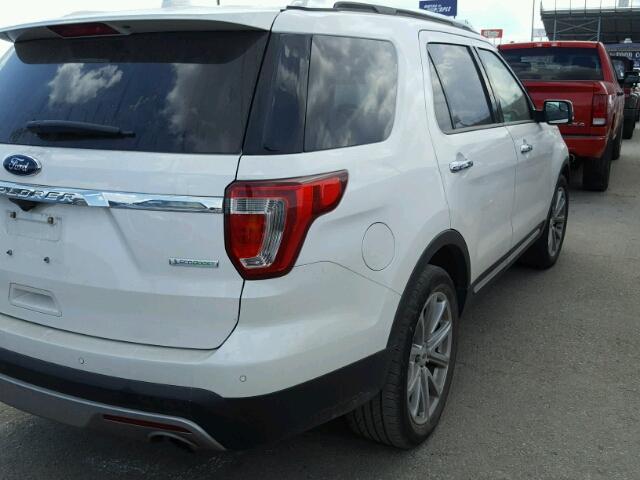 1FM5K7FH0HGA33522 - 2017 FORD EXPLORER L WHITE photo 4