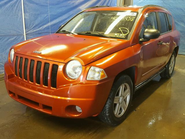 1J8FF47W78D759171 - 2008 JEEP COMPASS SP ORANGE photo 2