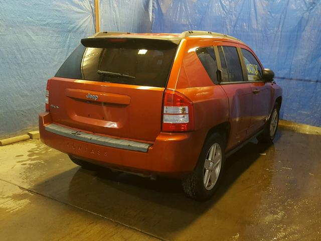 1J8FF47W78D759171 - 2008 JEEP COMPASS SP ORANGE photo 4
