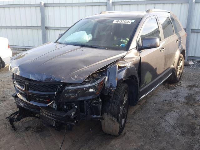 3C4PDCGG1FT572889 - 2015 DODGE JOURNEY CR GRAY photo 2