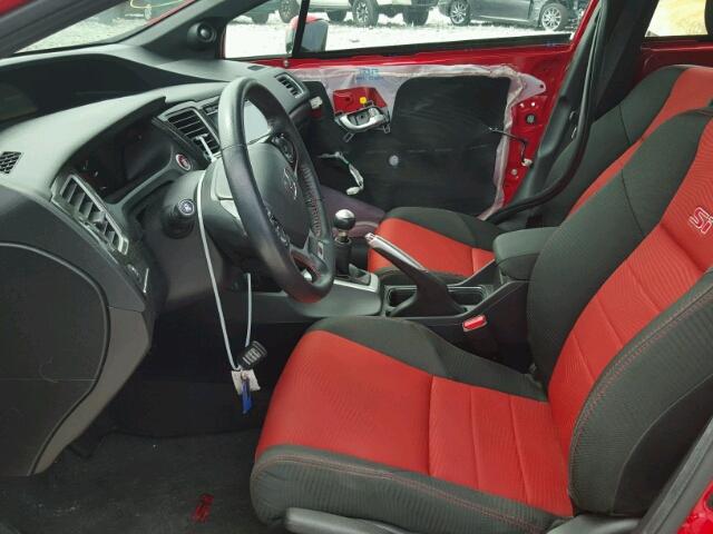 2HGFB6E57FH704262 - 2015 HONDA CIVIC SI RED photo 5