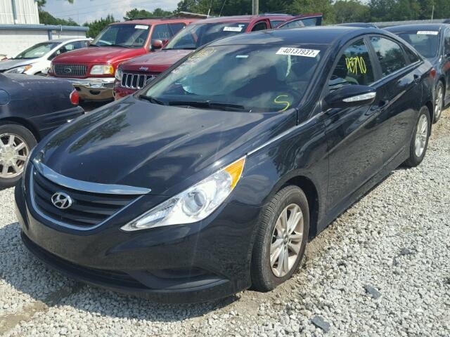 5NPEB4AC9EH846721 - 2014 HYUNDAI SONATA GLS BLACK photo 2