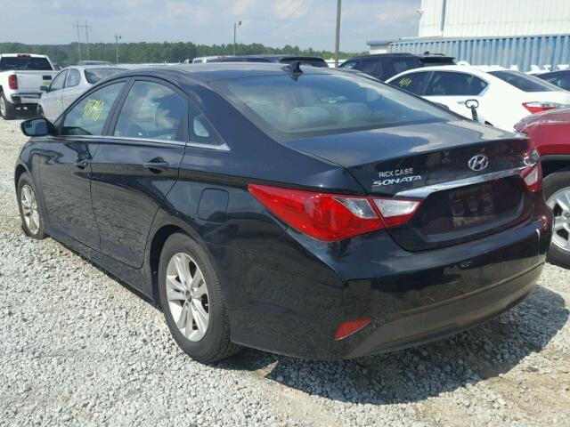 5NPEB4AC9EH846721 - 2014 HYUNDAI SONATA GLS BLACK photo 3