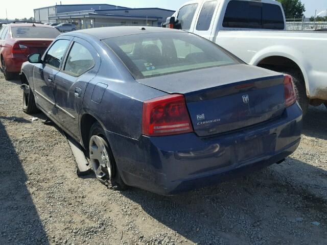 2B3KA43G66H318264 - 2006 DODGE CHARGER BLUE photo 3