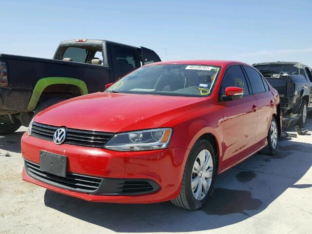 3VWDP7AJ5CM454112 - 2012 VOLKSWAGEN JETTA SE RED photo 2