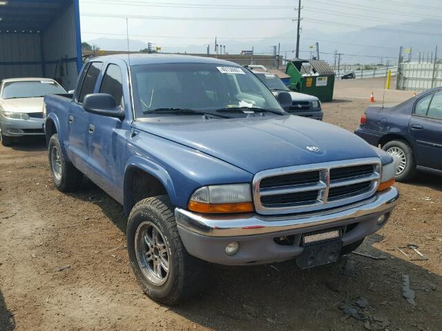 1D7HG48N83S196452 - 2003 DODGE DAKOTA QUA BLUE photo 1