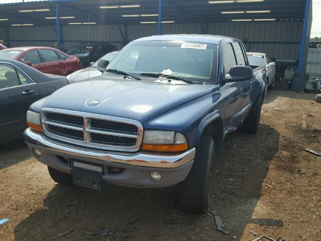 1D7HG48N83S196452 - 2003 DODGE DAKOTA QUA BLUE photo 2