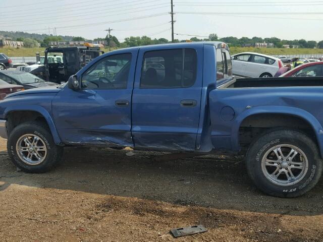 1D7HG48N83S196452 - 2003 DODGE DAKOTA QUA BLUE photo 9