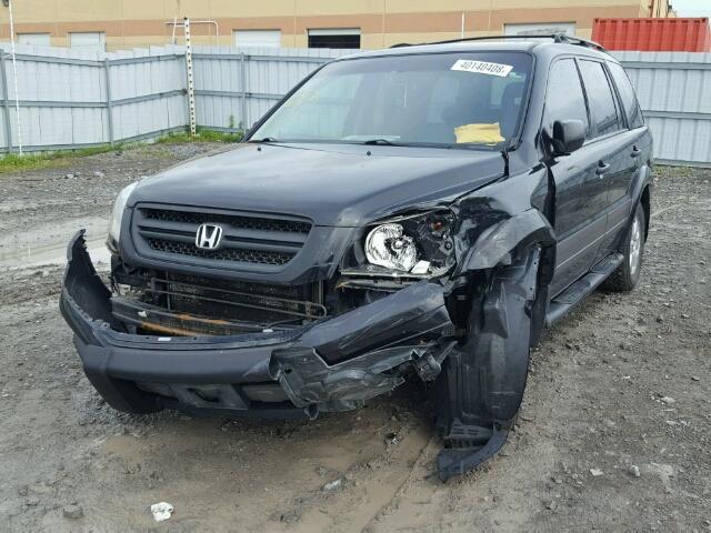 2HKYF18194H003752 - 2004 HONDA PILOT LX BLACK photo 2