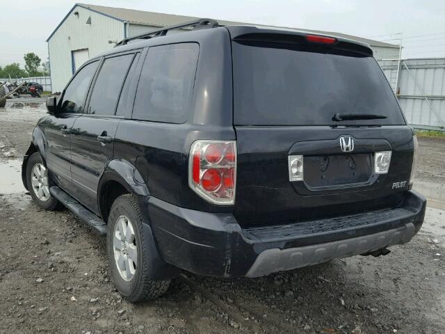 2HKYF18194H003752 - 2004 HONDA PILOT LX BLACK photo 3