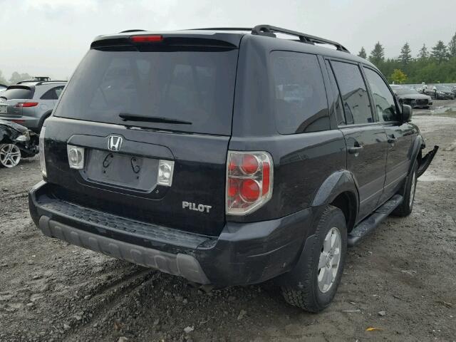 2HKYF18194H003752 - 2004 HONDA PILOT LX BLACK photo 4