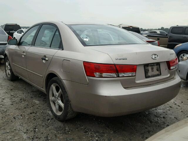 5NPEU46C06H168283 - 2006 HYUNDAI SONATA GLS TAN photo 3