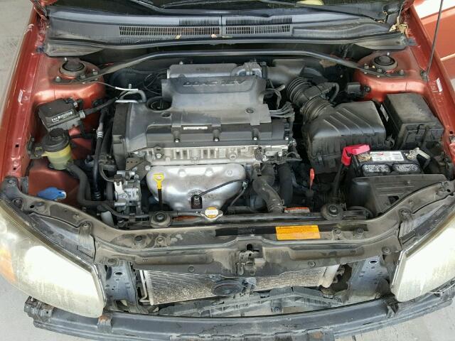 KNAFE221695027004 - 2009 KIA SPECTRA EX ORANGE photo 7