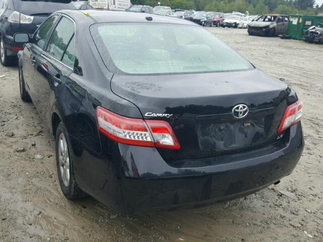 4T4BF3EK6BR159850 - 2011 TOYOTA CAMRY BLACK photo 3